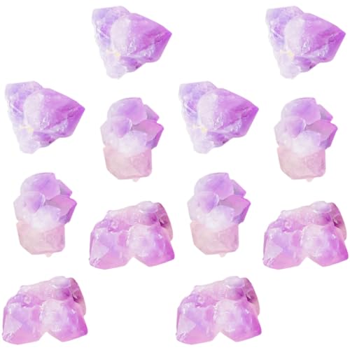 HOMSFOU 1 Packung Natürliches Erz Natürlicher Wicca-Stein -Cluster Jadefiguren Natürlicher Mineralstein Natürlich Rau Wicca- -Stein Ätherisches Öl Stein Glücklich Pflanze Kristall Violett von HOMSFOU