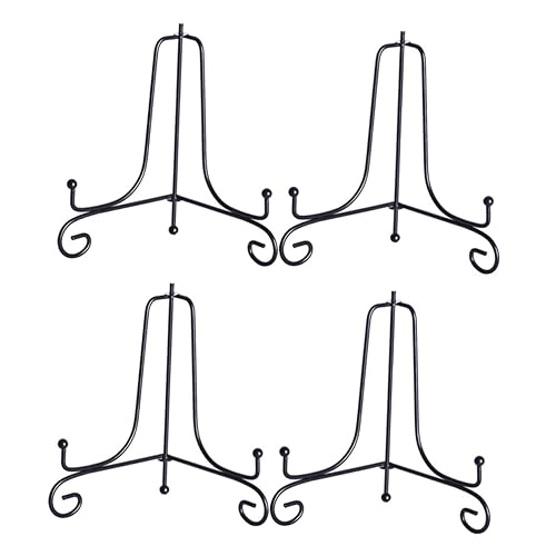 HOMSFOU 4 Stück Fotorahmenständer Aus Schmiedeeisen Staffeleihalter Für Fotodisplays Staffelei Aus Eisen Goldener Ständer Plattenhalter-ausstellungsständer Pu'er Tee Zeichen Stehen von HOMSFOU