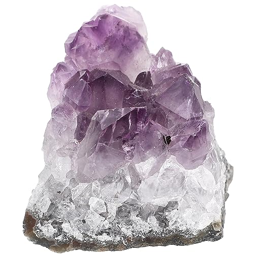 HOMSFOU Heilungskristalle Stein Kristall-bastelmaterial Kunstwerk Stein Natürlicher Kristallstein Quarzkristall-Cluster Unregelmäßiges Steinornament Meditationsstein Amethyst Empfindlich von HOMSFOU