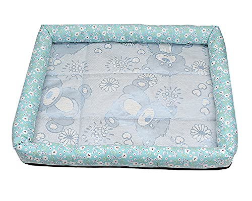 HONGBI Bequeme quadratische haustiermatte einfache hundekäfigmatte Blume waschbares hundebett kleines und mittleres Haustier sommertrainingsmatte katzenbett Haustier kühle Matte von HONGBI