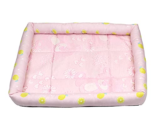 HONGBI Bequeme quadratische haustiermatte einfache hundekäfigmatte Blume waschbares hundebett kleines und mittleres Haustier sommertrainingsmatte katzenbett Haustier kühle Matte von HONGBI