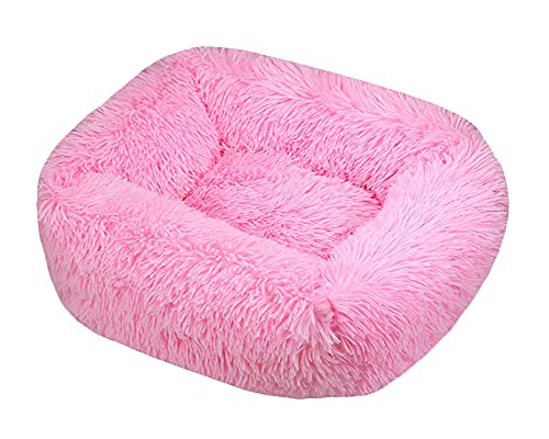 HONGBI Flauschig weiches plüsch katzenbett hundebett bequemes quadratisches haustierkissen Donut warmes hundezwinger katzenbett einfaches haustiersofa von HONGBI