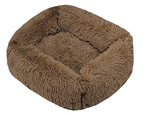 HONGBI Flauschig weiches plüsch katzenbett hundebett bequemes quadratisches haustierkissen Donut warmes hundezwinger katzenbett einfaches haustiersofa von HONGBI