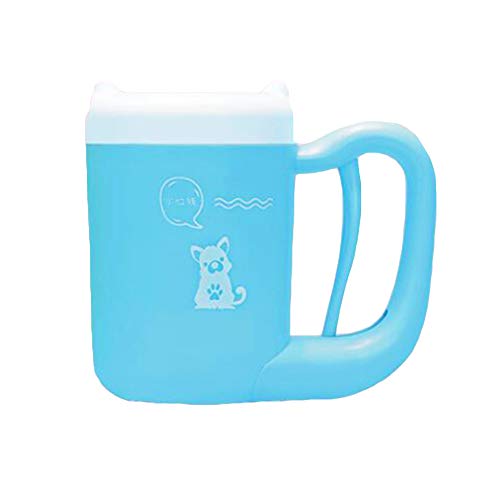 HONGBI Hunde Pfote Reiniger Pfotenreiniger Für Haustier Tragbare Pet Reinigung Pinsel Tasse Hundepfote Reiniger Feet Washer Pet Reiniger Blau Einheitsgröße von HONGBI