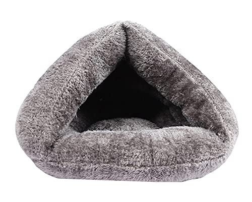 HONGBI Indoor dreieck haustierbett Winter komfortable plüsch Haustier Nest höhlenform winddichtes katzenbett hundebett tragbare warme schlafmatte von HONGBI