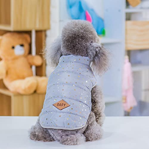 Hundemantel Jacke Warme Haustier Hundebekleidung für kleine mittlere Hunde Kostüm Chihuahua Kleidung für Hunde Jacke-grau,XXL 6-8KG von HONGCANG