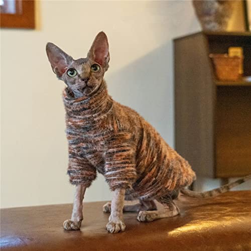 HONGSUO Sphinx Katzenkleidung haarlose Katze Devon Winter Warmer Pullover weich und bequem, schmutzabweisend, Farbe 1, XS von HONGSUO