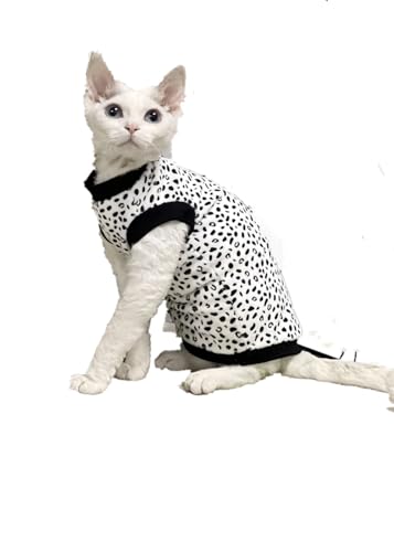 HONGSUO Sphynx-Katzenkleidung Devon/Haarlose Katze Frühling Und Sommer Camisole Ärmelloses T-Shirt Bequem Und Anti-Ausziehen,Ärmellose Weste,XS von HONGSUO