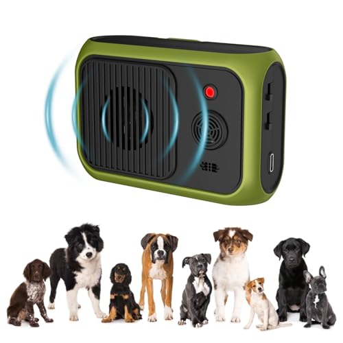 Antibell Gerät Für Hunde, Ultraschall Anti Bell Gerät mit 3 Modi, Wiederaufladbares Audio & Ultraschall Hunde Bellen für Outdoor Indoor, Sichere Ultraschall Gegen Bellen für Kleine und Große Hunde von HONGXIAN