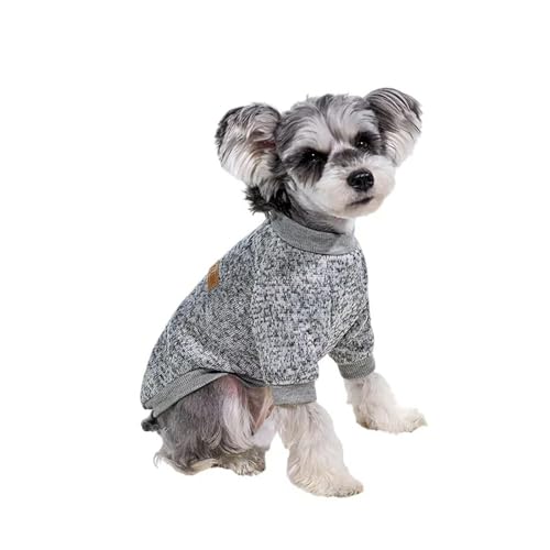 HONGYEMY Hundekleidung Halten Sie Sich Warme Kätzchen Welpe Kleidung Kleiner Hund Französisch Bulldogge Sweatshirt Haustier Hunde Katzen Jacke Mantel Kleidung-grau-XL von HONGYEMY