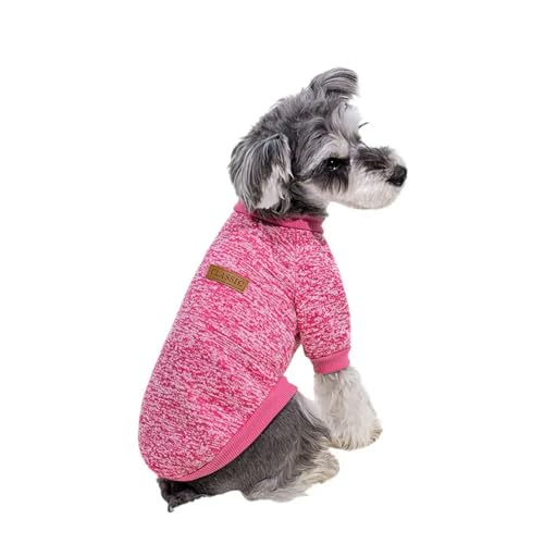 HONGYEMY Hundekleidung Halten Sie Sich Warme Kätzchen Welpe Kleidung Kleiner Hund Französisch Bulldogge Sweatshirt Haustier Hunde Katzen Jacke Mantel Kleidung-rosenrot-l von HONGYEMY