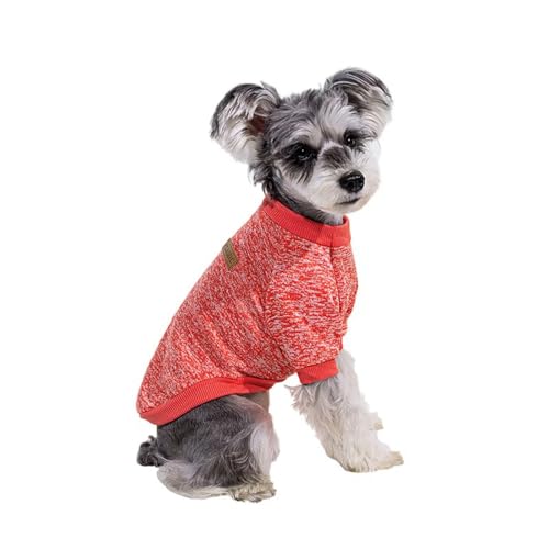 HONGYEMY Hundekleidung Halten Sie Sich Warme Kätzchen Welpe Kleidung Kleiner Hund Französisch Bulldogge Sweatshirt Haustier Hunde Katzen Jacke Mantel Kleidung-rot-2xl von HONGYEMY