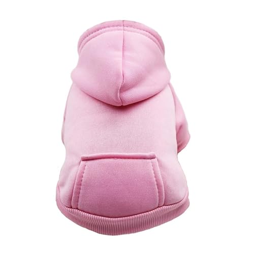 HONGYEMY Hundekleidung Haustierkleidung Hund Warm Weste Winter Süßer Hoodie Pullover Mantel Kostüme Kleine Mittelgroße Haustierpupfkleidung-pink1-l von HONGYEMY