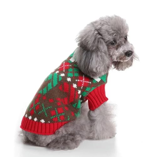 HONGYEMY Hundekleidung Haustierkleidung Schwerer Pullover Hund Kleidung Teddy Kleidung Hund Herbst Und Winterkleidung-myd57 Rot-l von HONGYEMY