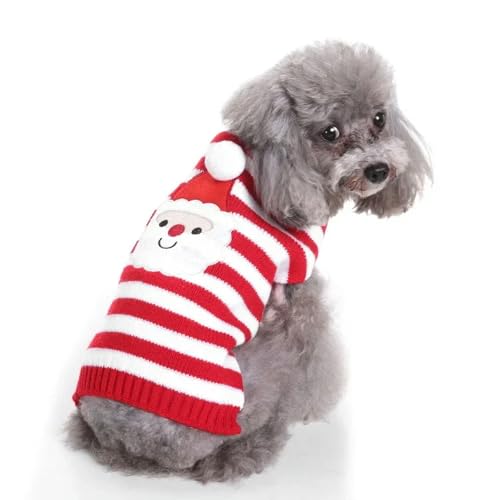 HONGYEMY Hundekleidung Haustierkleidung Schwerer Pullover Hund Kleidung Teddy Kleidung Hund Herbst Und Winterkleidung-myd65 Santa Claus-s von HONGYEMY