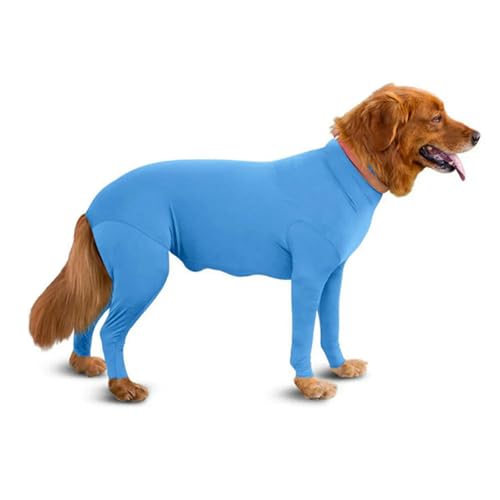 HONGYEMY Hundekleidung Hundekleidung Kleider Aus Hundehaarshirtkörper Jumpsuit Für Große Hunde-himmelblau-XL von HONGYEMY