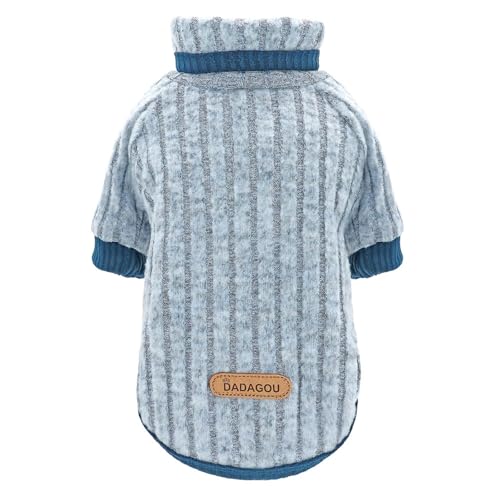 HONGYEMY Hundekleidung Süße Hundekatze Kleidung T-Shirt Weiche Baumwolle Welpen Katzen T-Shirt Warme Haustierkleidung Für Kleine Mittelgroße Hunde Katzen-blau-XL von HONGYEMY