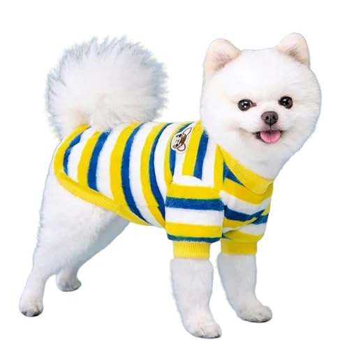 HONGYEMY Hundekleidung Winter Weiche Hunde Mantel Warmes Fleece Welpe Kleidung Für Kleine Mittelgroße Hunde Pullover Chihuahua Bulldoggen Hoodie-blau-l von HONGYEMY