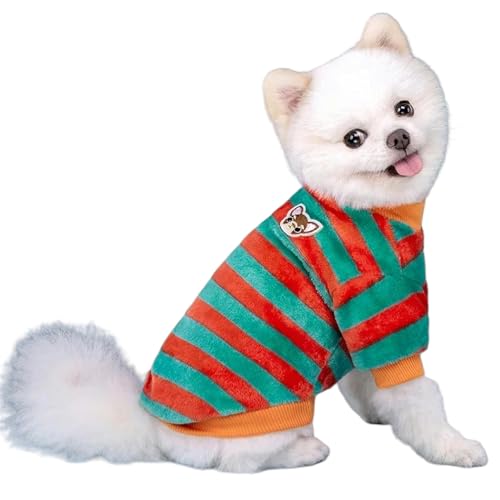 HONGYEMY Hundekleidung Winter Weiche Hunde Mantel Warmes Fleece Welpe Kleidung Für Kleine Mittelgroße Hunde Pullover Chihuahua Bulldoggen Hoodie-grün-m von HONGYEMY