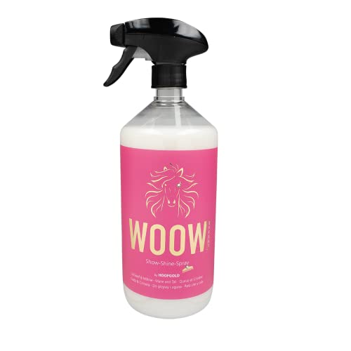 HOOFGOLD WOOW Schweif- & Mähnenspray für Pferde, 1000 ml, milde Pflege, löst Verknotungen, leichte Kämmbarkeit, für Volumen & Glanz mit dem WOOW-Effekt von HOOFGOLD