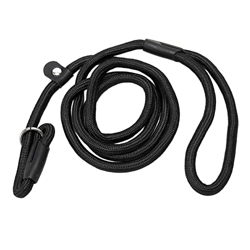 Hooleey Hundeschlaufenleine, superweiches, geflochtenes Nylon, robuste Hundeseilleine für Hunde, Welpen, im Freien (Black) von HOOLEEY