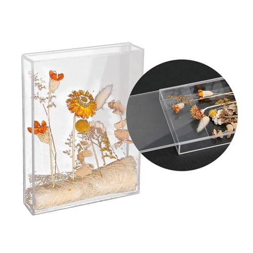 HOOLRZI Transparente Acryl-Box für trockene Blumen, Aufbewahrungsbehälter, Blumengestaltung, elegantes Arrangement von HOOLRZI