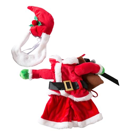 HOOLRZI Weihnachtsoutfit für verschiedene Haustiere, Weihnachtsmann-Kostüm, Kapuzenpullover, Mütze, Haustier-Festival-Kostüm, Themenparty, Fotoshooting, Haustierkleidung HOOLRZI Weihnachtsoutfit für verschiedene Haustiere, Weihnachtsmann-Kostüm, Kapuzenpullover, Mütze, Haustier-Festival-Kostüm, Themenparty, Fotoshooting, Haustierkleidung von HOOLRZI