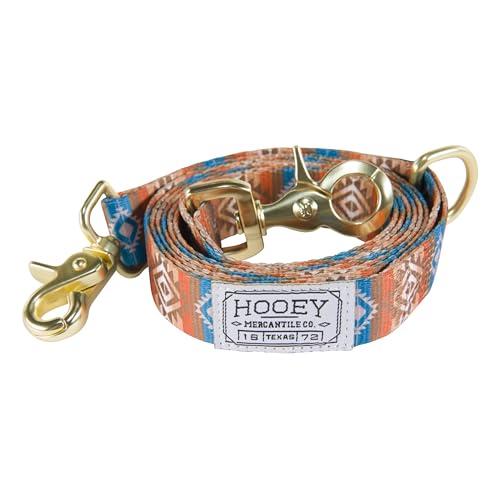 HOOEY Nomad Hundeleine, strapazierfähiges Polyester-Gurtband mit grafisch inspirierten Drucken, Aztec Dirty Turq, 1,8 m von HOOey