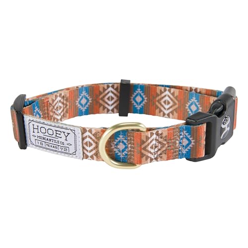 Hooey Nomad Hundehalsband, strapazierfähiges Polyester-Gurtband mit grafisch inspirierten Drucken, Dirty Turq, Größe L von HOOey