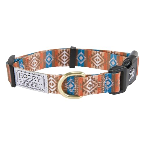 Hooey Nomad Hundehalsband, strapazierfähiges Polyester-Gurtband mit grafisch inspirierten Drucken, Dirty Turq, Größe M von HOOey