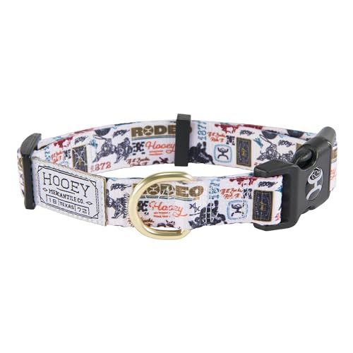 Hooey Nomad Hundehalsband, strapazierfähiges Polyester-Gurtband mit grafisch inspirierten Drucken, Hooey Rodeo, Größe M von HOOey