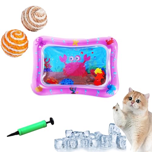 HOPASRISEE Sensorische Wassermatte Für Katzen, Sensorische Wassermatte Katze, Wassersensorische Matte Für Katzen, Water Playmat Katze, Wassermatte Zum Spielen Für Katzen (G) von HOPASRISEE