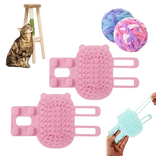 Pet Tickling Artifact, Pet Tickling Artifact for Cats, 2024 New Pet Itch Rub Tool, Vertical Cat Scratcher, Tickling Comb Pet Brush, Parent Effectiveness Training Tickling Artifact (2PC-Pink) von HOPASRISEE