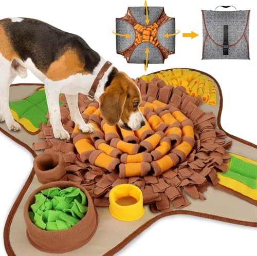 HOPET Pet Snuffle Mat for Dogs Interactive Feeding Game Sniffing Feeding Mat Slow Feeding Keep Busy Encourages Natural Foraging Skills Play Activity Game for Langeweile and Stress Relief for Outdoor von HOPET