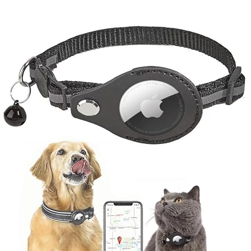Katzen-Halsbänder, GPS-Positionierung, Katzen-Halsband, 1 Stück Apple Tag Air, Katzen-Halsband mit Kleiner Glocke Katzenhalsband Reflektierend Reflective cat Collar von HORREX