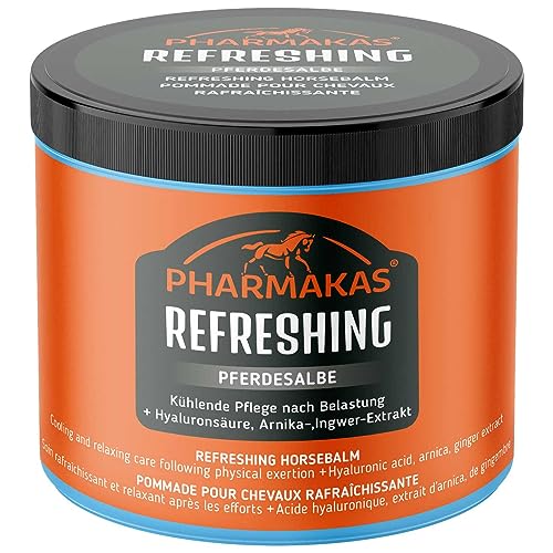 Pharmakas Refreshing Pferdesalbe | 500 ml | mit Hyaluronsäure, Arnika- und Ingwer-Extrakt | Kann kühlend wirken und entspannend nach Belastung sein von Kerbl