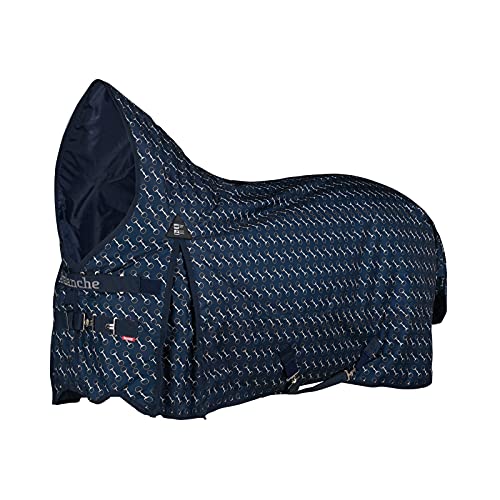 HORZE Avalanche 1200D Ripstop High Neck Heavy Weight Waterproof Horse Turnout Blanket (300g Fill) - Dress Blue/Bronze - 81 in von HORZE