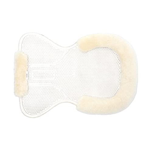 HORZE Harleigh Gel Pad mit Lammfellfutter, Weiß, one Size von HORZE