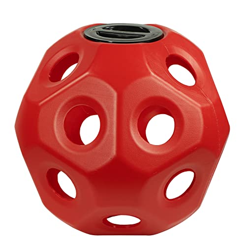 HORZE Pferde Heuball 38cm, Pferdespielzeug, Futterspielball für Pferde, Rot, von HORZE