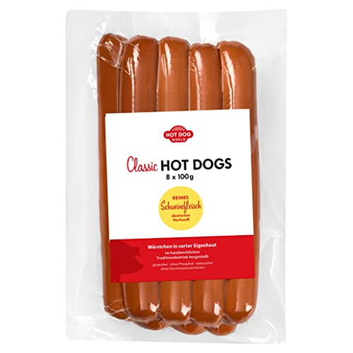 HOT DOG WORLD - JUMBO CLASSIC Hot Dog Wurst 100 g (8er Pack) von HOT DOG WORLD