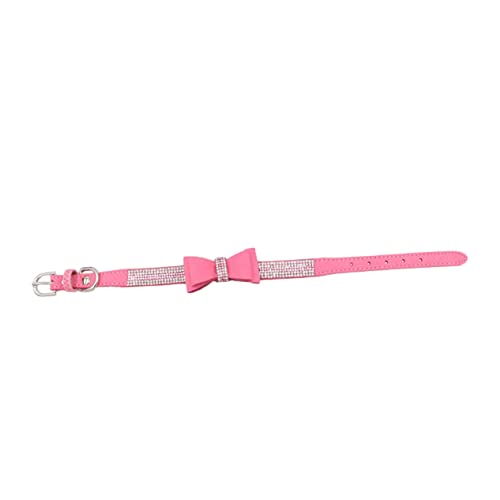 HOUDERCO 1 Satz Diamanthalsband für Haustiere welpenhalsband Dog Training Collar Dog Collars Hundemaulkorb großes Hundehalsband laufhalsband für Hunde Haustier Hundehalsband Mikrofaser Rosa von HOUDERCO