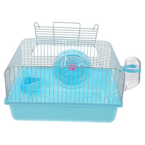 HOUDERCO 1 Satz Hamsterkäfig Zwinger Haustiergehege Käfige Träger Hamsterhaus Hängematten Käfig Für Kaninchen Hundenapf Hamsterbett Hundehütte Kleintierzubehör Bausatz Plastik Blue von HOUDERCO