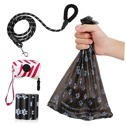 HOUDERCO 1 Satz Haustier-Hunde-Kit Kette Hundeleine mit Kotbeuteln Hund läuft an der Leine Hundehalsband Leine Welpe hundekacktüten hundegurt Seil Hundeleine Kotbeutelhalter Nylon-Seil von HOUDERCO