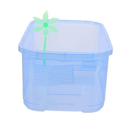 HOUDERCO 1 Set-Box Schildkrötenbecken Aquarium Chamäleon Eidechsenbecken Käfig Panzer Abs Tank Gecko Zange Hund Reptilienterrarium Hamster Kleine Reptilienzuchtwanne Kiste Blue Plastik von HOUDERCO