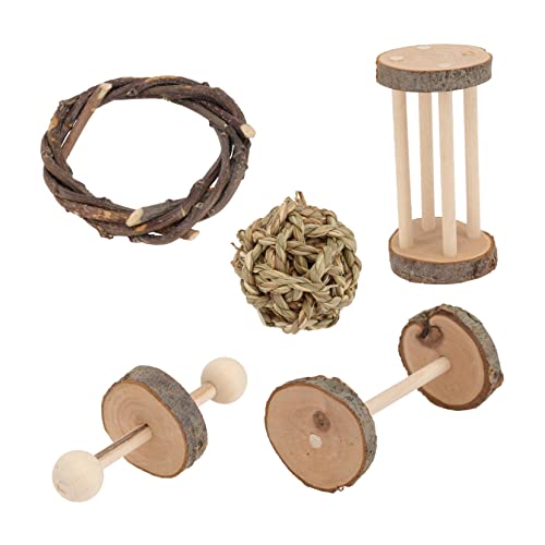 HOUDERCO 1Satz Holzspielzeug Für Haustiere Papageienbissspielzeug Hamster Molar Kauspielzeug Für Vögel Für Wellensittiche Und Andere Kleintiere Hellbraun von HOUDERCO