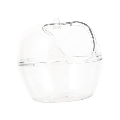 HOUDERCO 1Stk Hamsterbad Meerschweinchenbad Container Trinker Wasserflasche Wurf Ratte Hamster Terrarium Hamster sandbad Badebecken für Haustiere Badezimmer für Hamster Plastik Transparent von HOUDERCO