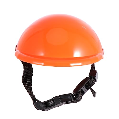 HOUDERCO 1Stk Welpenhelm Haustier Hunde-Geburtstagshut Hund Hundemütze züchten Hund Kleiner Kappe mittlerer Hund Bausatz pet Supplies hundehelm Sicherheitshut für Hund Orange von HOUDERCO