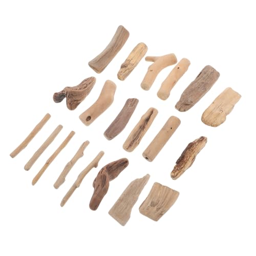 HOUDERCO 20 Stück Treibholz Ladegerät Aquarium Treibholz Schnitzerei Holzblöcke Unlackierte Holzblöcke Holzblöcke Zum Basteln Holzblock Bastelblöcke Holz Für Aquarium Holz von HOUDERCO