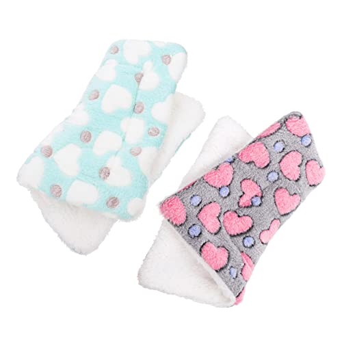 HOUDERCO 2St Hamster Pad Frettchen Haustier Labyrinth Igel Perlenhaus Schweine pet Heating pad heizmatte meerschweinchen Tierheim Schlafmatte Hamster Wärmeunterlage Hamsterbettkissen Sherpa von HOUDERCO