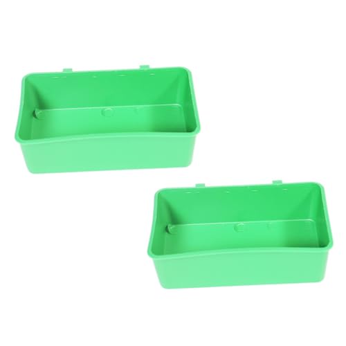 HOUDERCO 2St Vogel Badewanne Solarteichpumpe Heu Wannenreiniger Haustier Bird Bath Outdoor vogeltränke Vogelbadewanne für draußen papagei badewanne papagei badezubehör Plastik Green von HOUDERCO